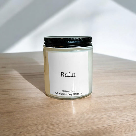 pdx flower power rain soy candle