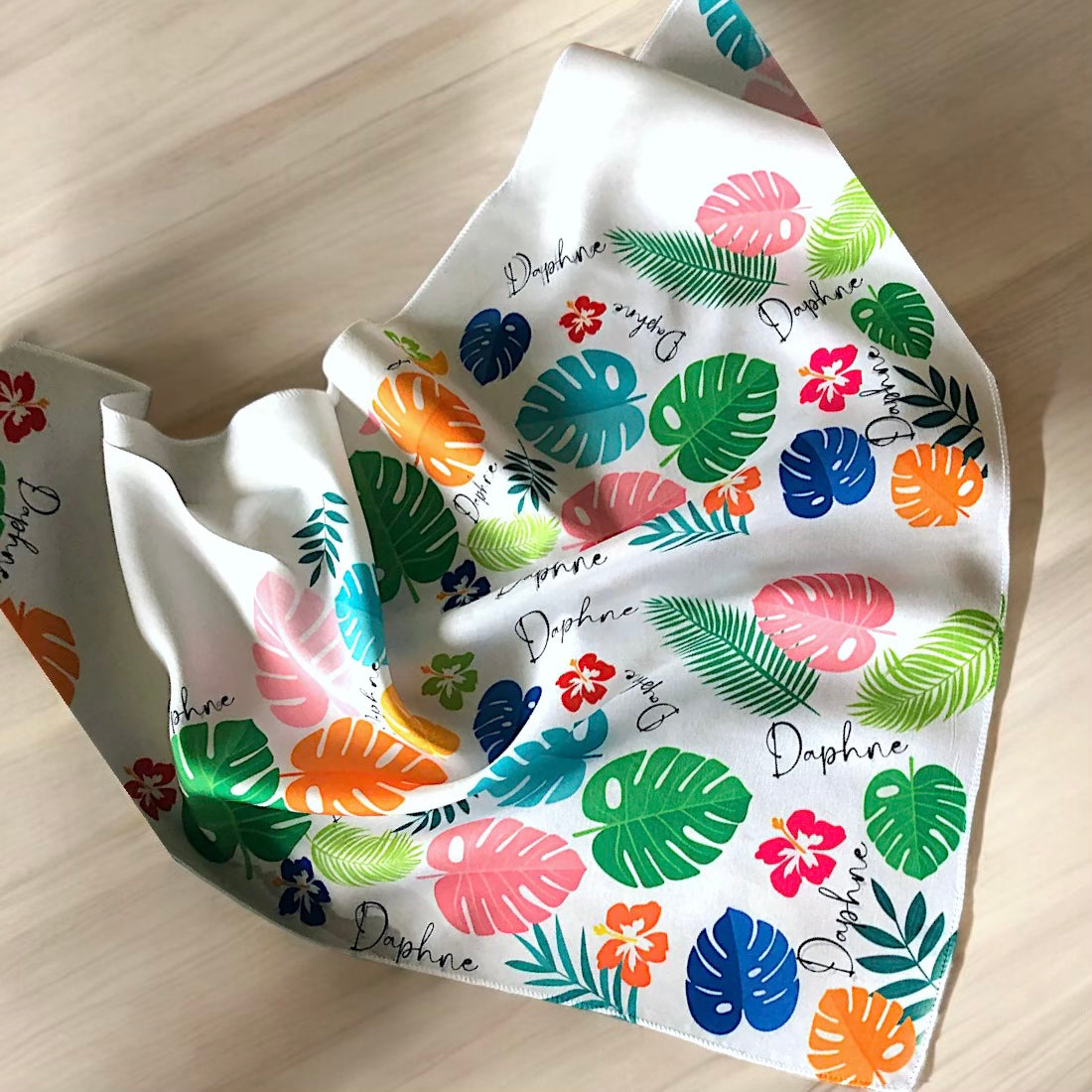 Personalized Monstera Dog Bandana