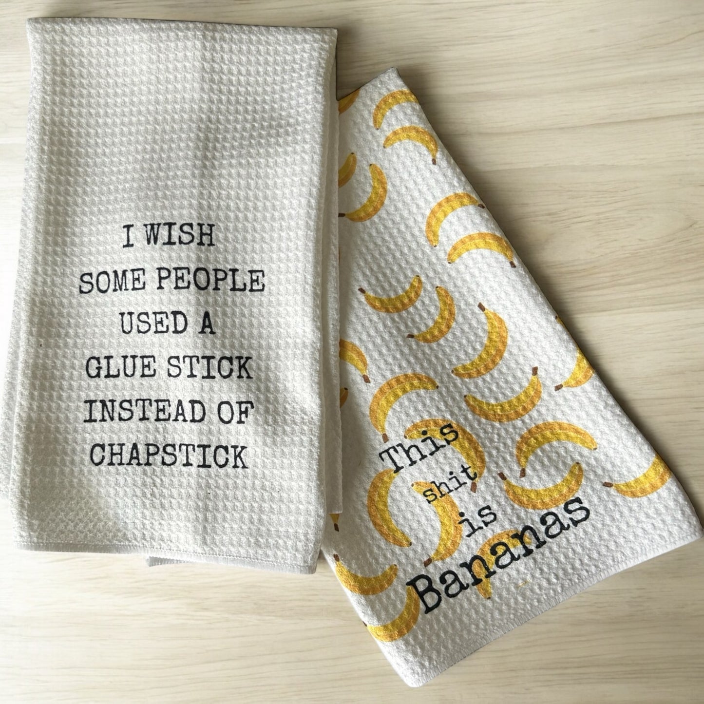 This sh*t is Bananas, Bananas towel set, snarky towel set