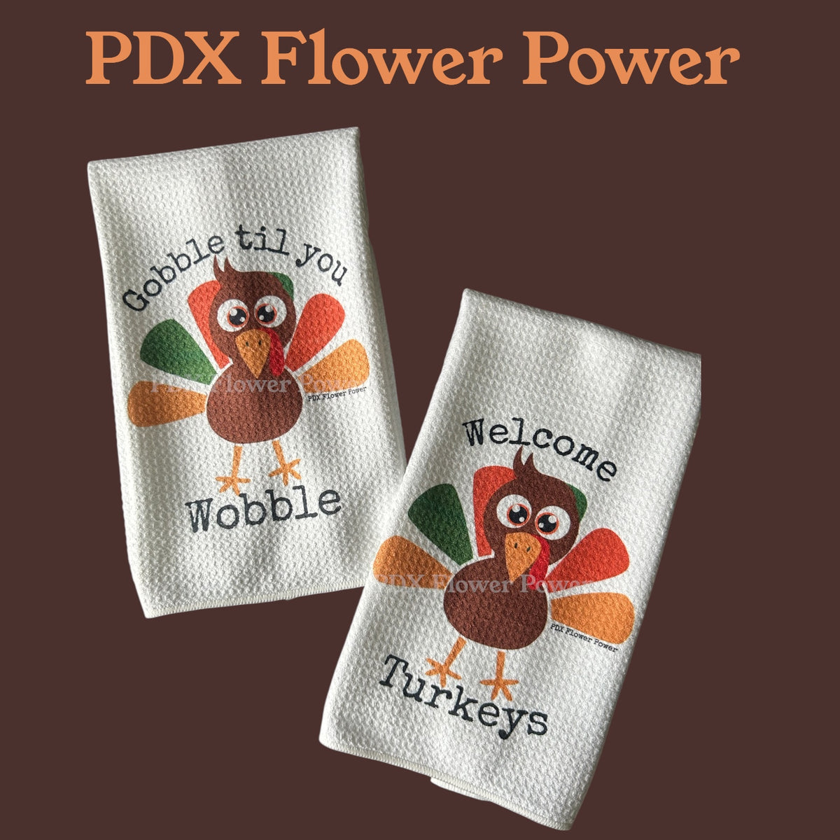 Fall leaves towel set, Festive fall dish towel set, set of 4 fall dish towels