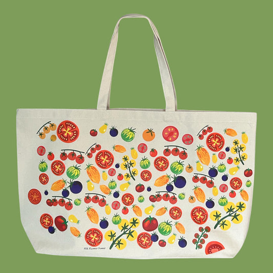 Tomato Tote Bag - Reusable Canvas Gift for Gardeners | PDX Flower Power