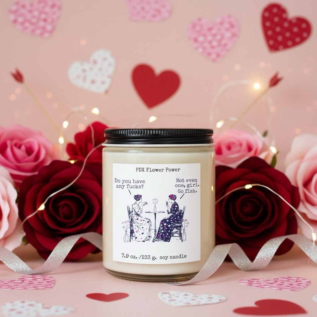 Funny Soy Candle - Do You Have Any Fucks? Sarcastic Gift - PDX Flower Power