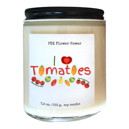 I Love Tomatoes Soy Candle - Handcrafted Natural Candle | PDX Flower Power