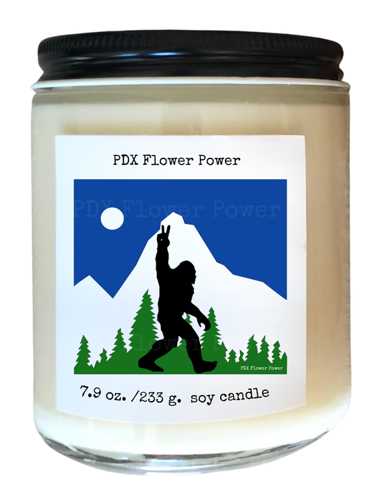 "Big Foot Soy Candle - Natural Handcrafted Sasquatch Candle | PDX Flower Power"