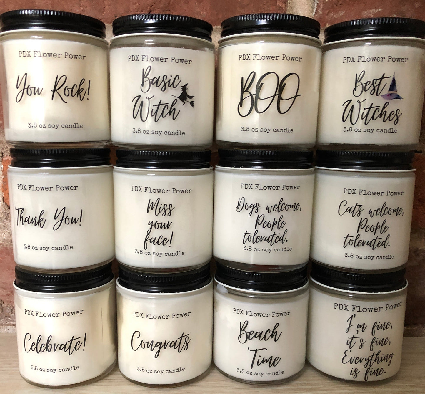 PDX Flower Power Soy candle 7.8 oz.