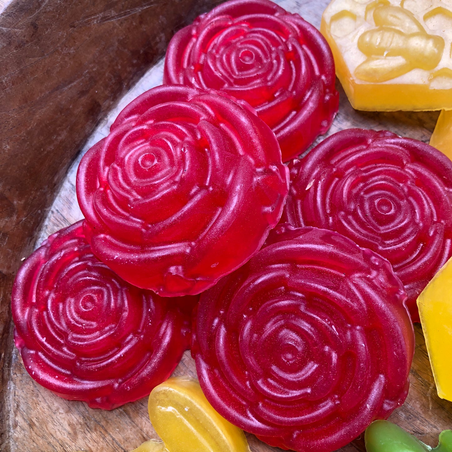 Rose soaps set of 5, Choose your favorite scent