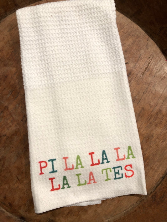 Pi la la la la la tes  Waffle weave towel, Pilates towel,Pilates student gifts, Pilates Love, Pilates instructor gift, love