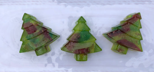 Festive Christmas Tree Soaps Set of 3