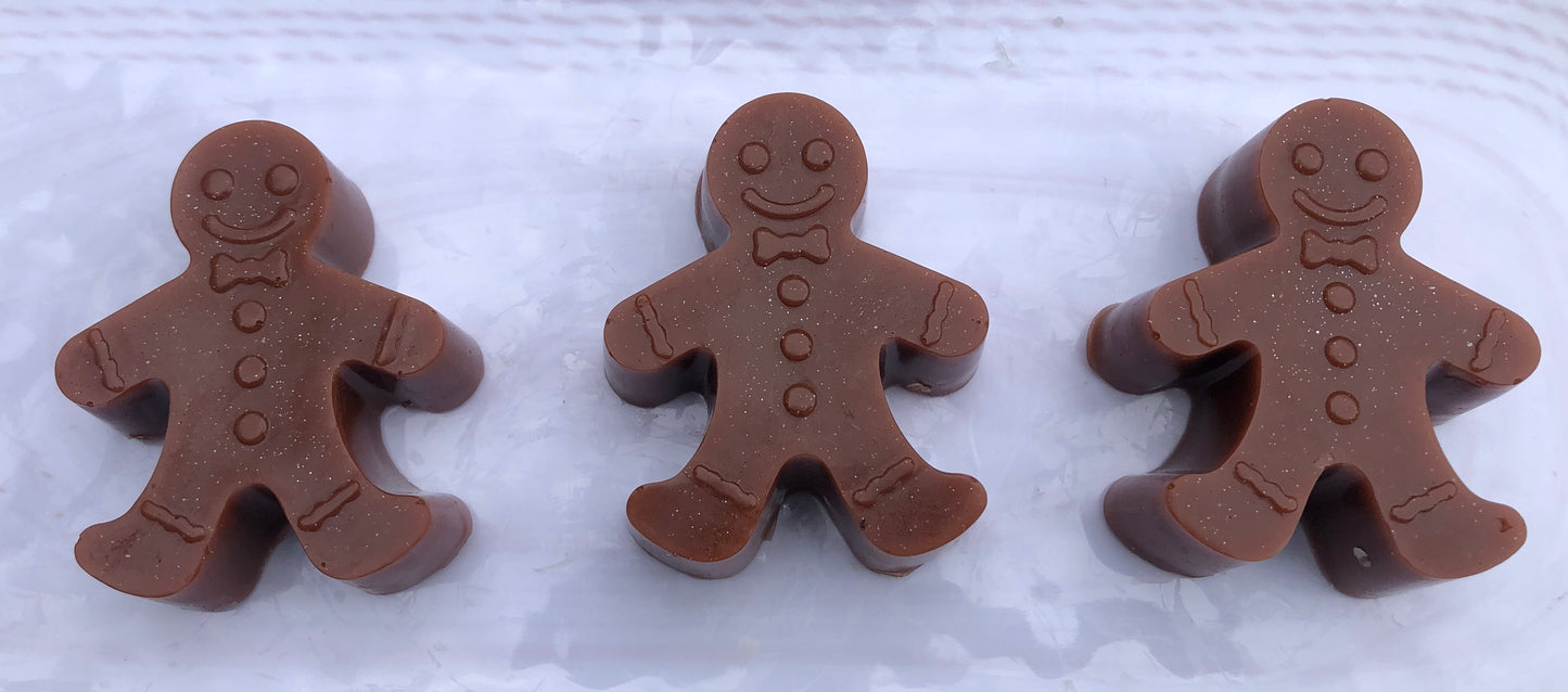 Festive Gingerbread man soap set of 3