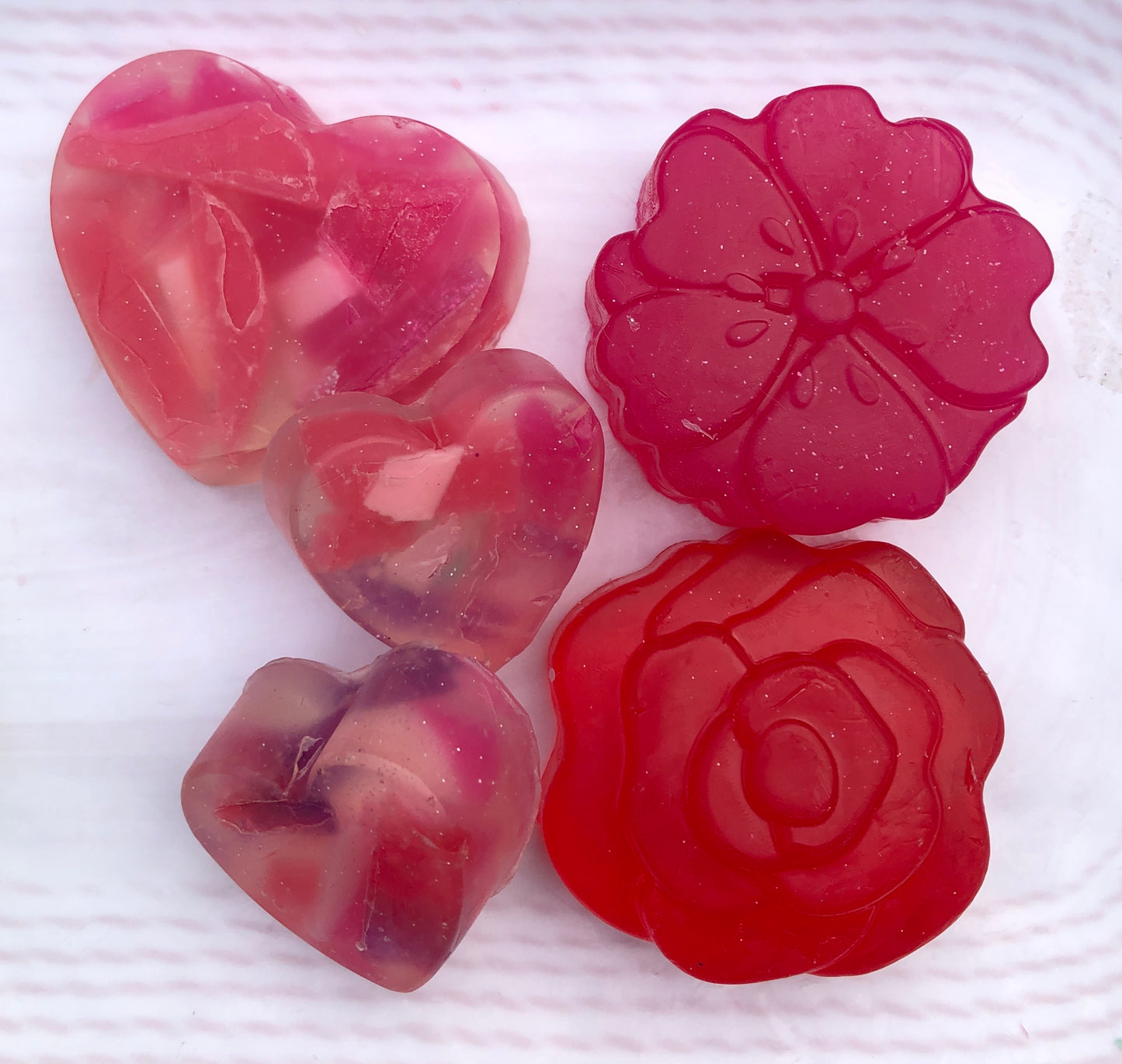 Hearts and flowers Soap set.