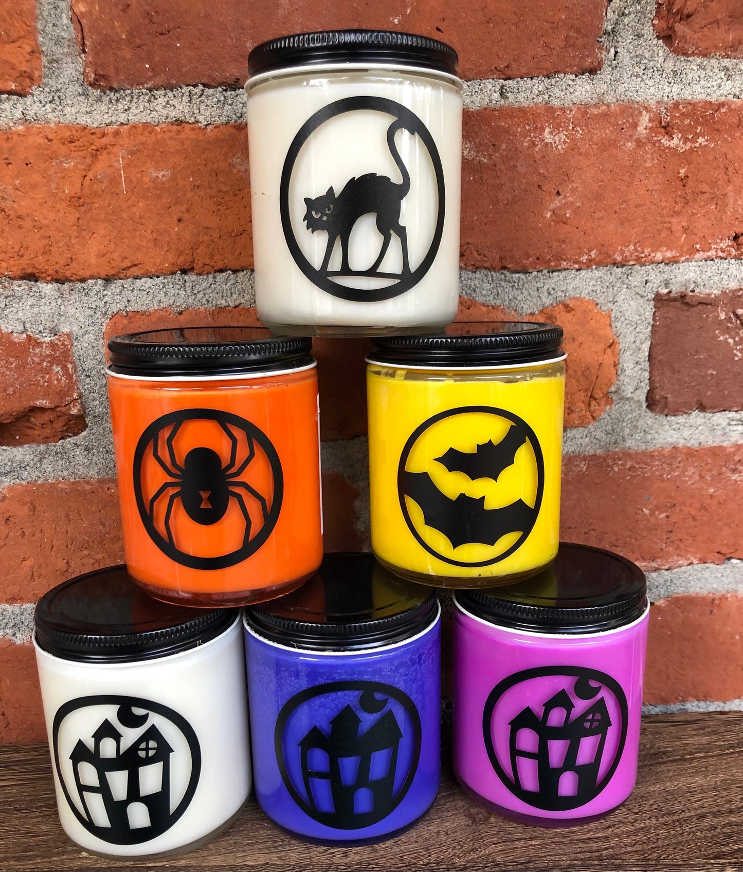 PDX Flower Power " Bat Candle" soy halloween candle