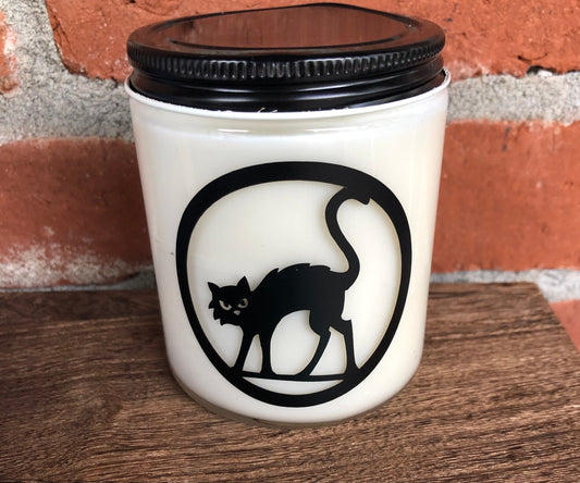 PDX Flower Power " Black Cat Halloween" Soy Candle