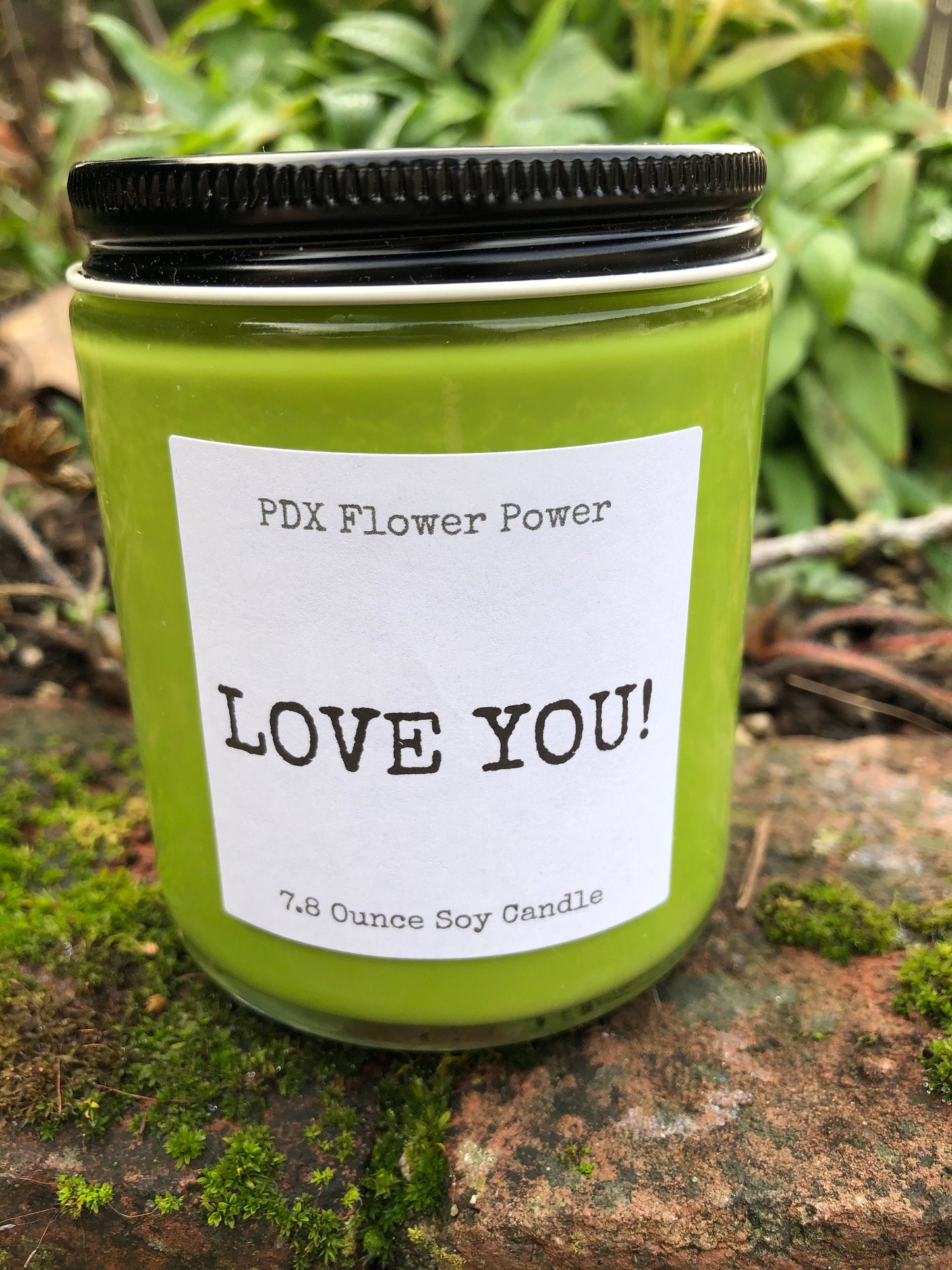 PDX Flower Power " Love you " handcrafted soy candle