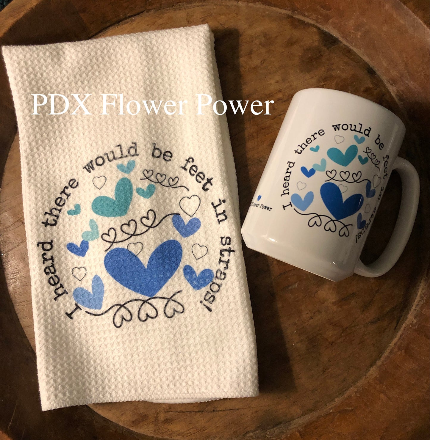 Pilates Gift Set  "I heard there would be feet in straps"  Mug and towel, limited holiday edition available now pilates gifts, Reformer love