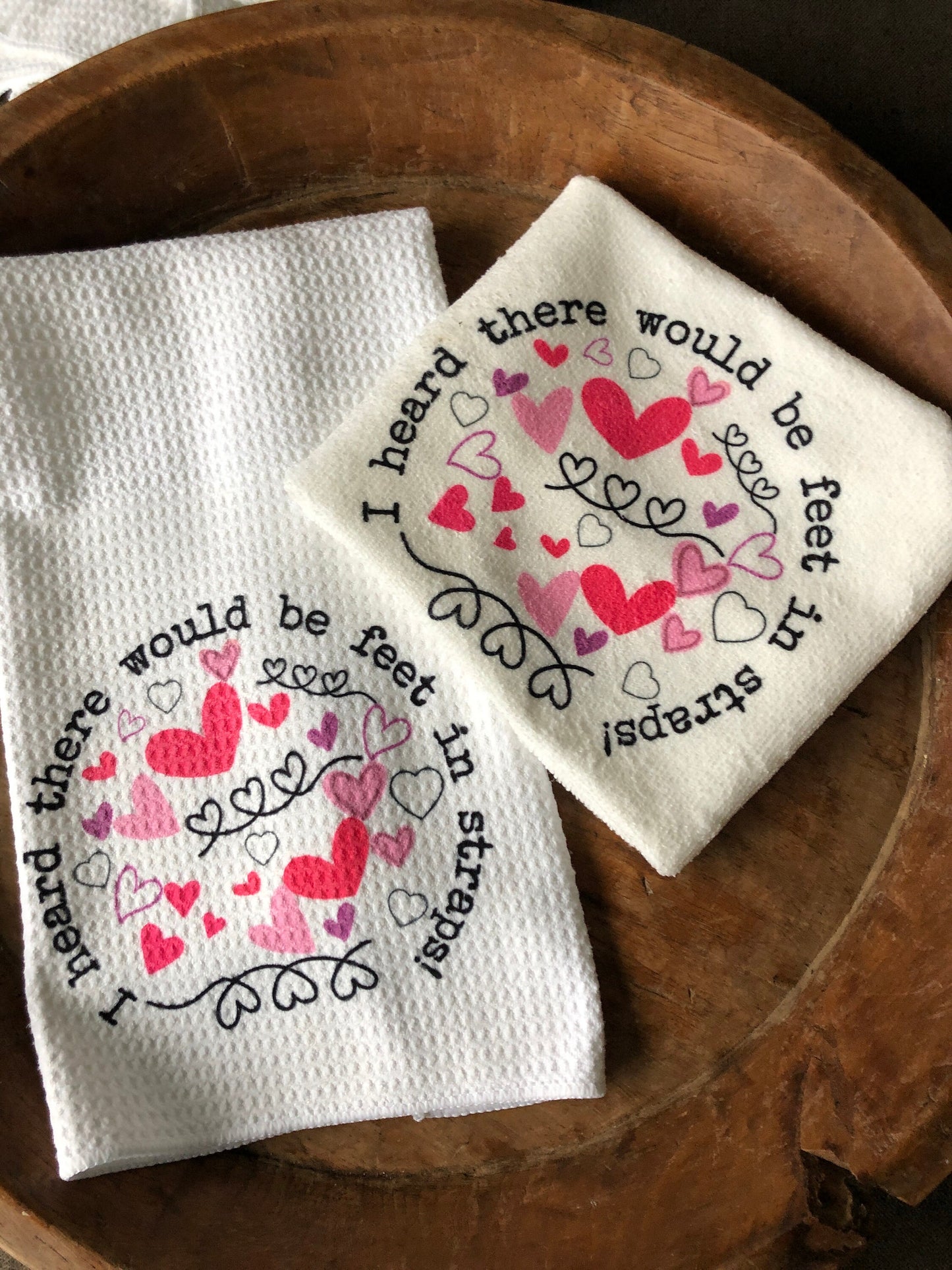 Pilates towel set "I heard there would be feet in straps" pilates gift,Pilates student gifts, Pilates Love, Pilates instructor gift, love